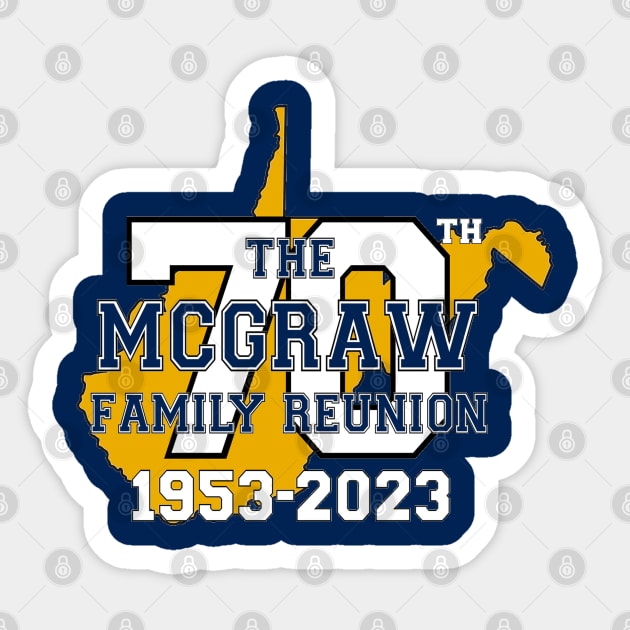 70th McGraw Reunion Logo Sticker by Kerns Grocery